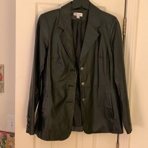 Leather blazer